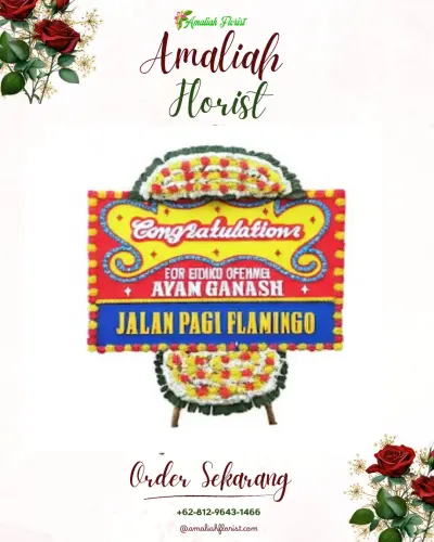 Bunga Papan Congratulation di Pulau Setokok